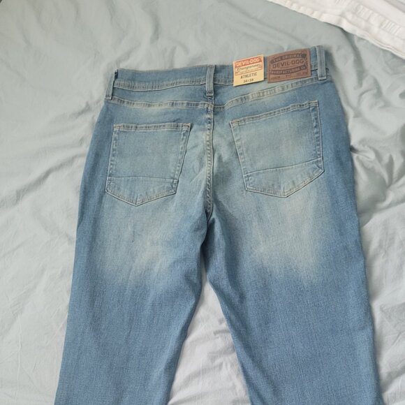 NEW DEVIL-DOG DUNGAREES  Men's Athletic Fit Jeans Oxford Color 34x34 - Picture 5 of 6